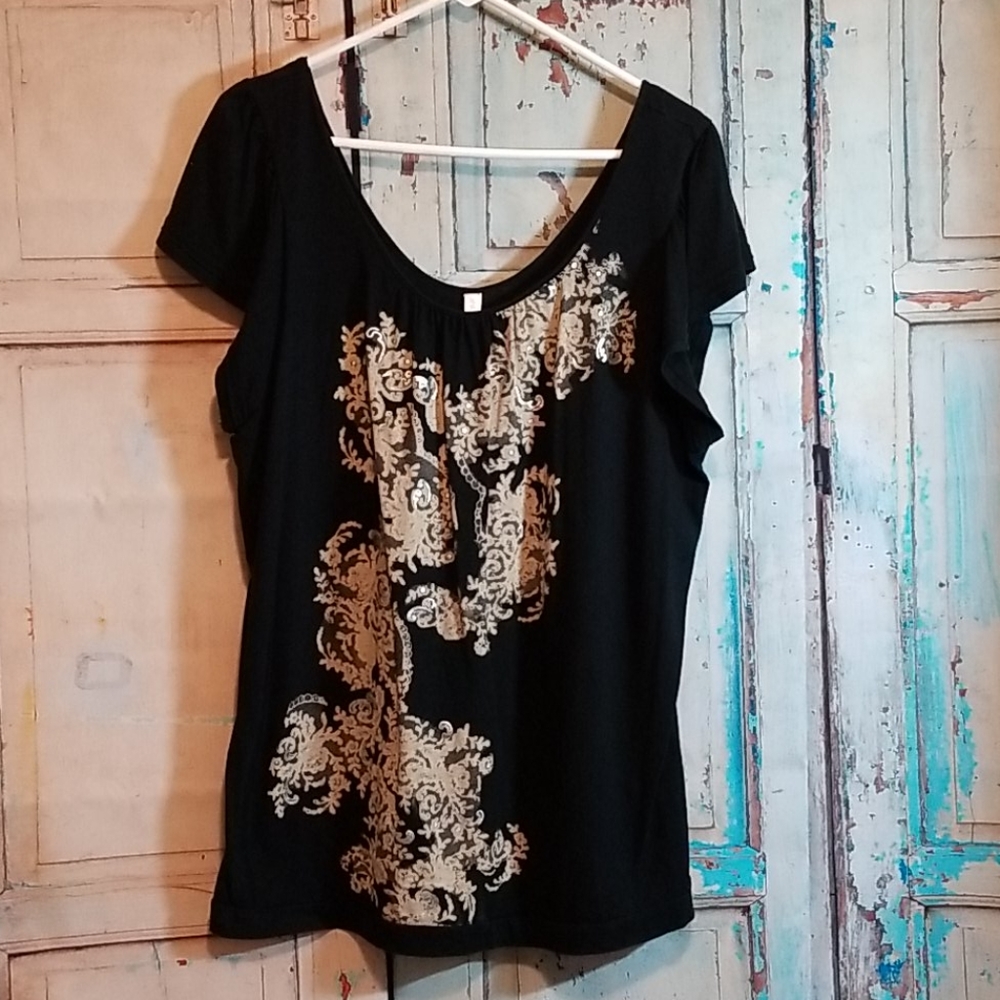 💥❤🎪Xhilaration Lace Print Top